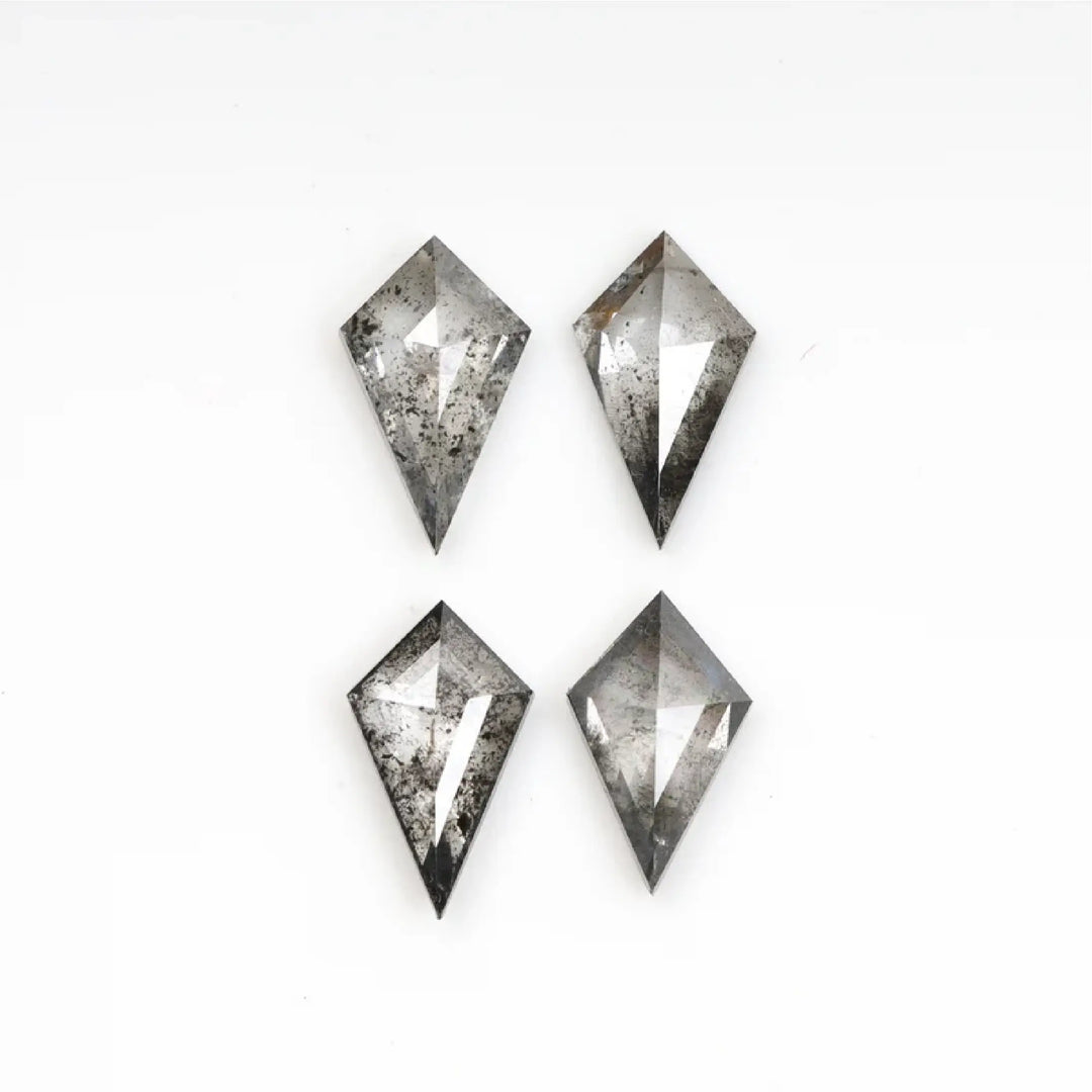 6.0 X 4.0 MM Salt and Pepper Kite Cut Diamonds