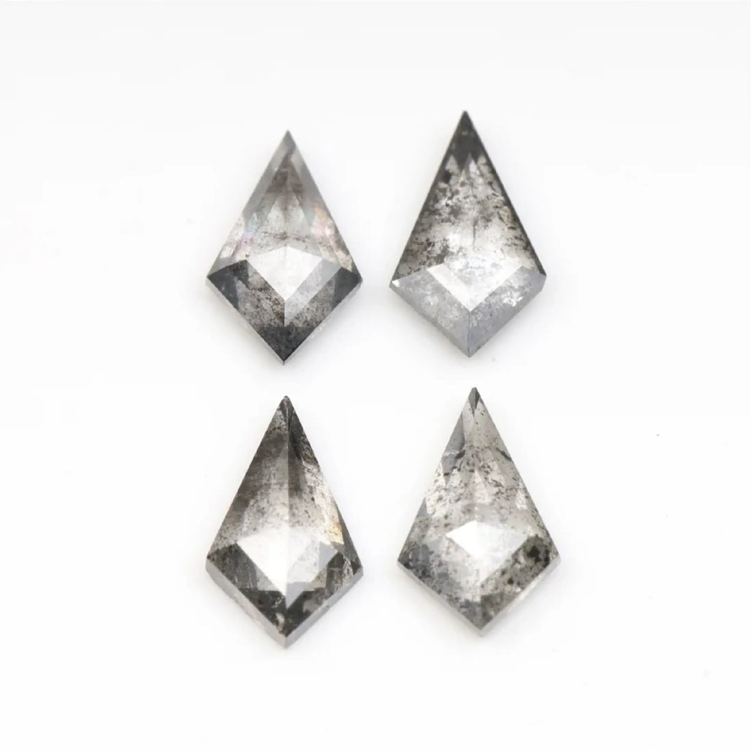 6.0 X 4.0 MM Salt and Pepper Kite Cut Diamonds