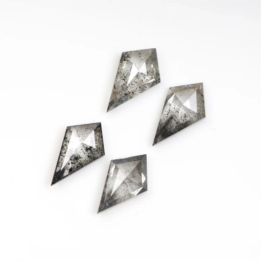 6.0 X 4.0 MM Salt and Pepper Kite Cut Diamonds