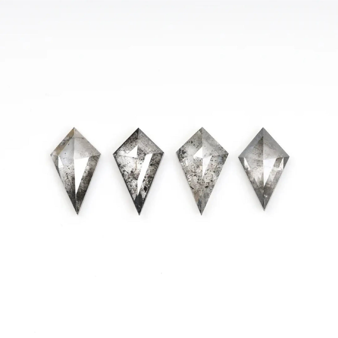 6.0 X 4.0 MM Salt and Pepper Kite Cut Diamonds