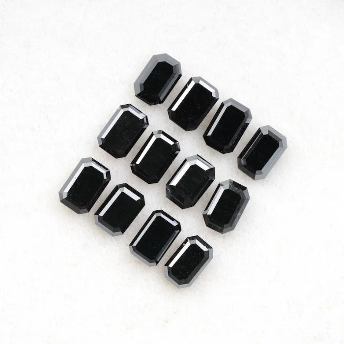 6.0 X 4.0 MM, Emerald Cut Salt And Pepper Diamond