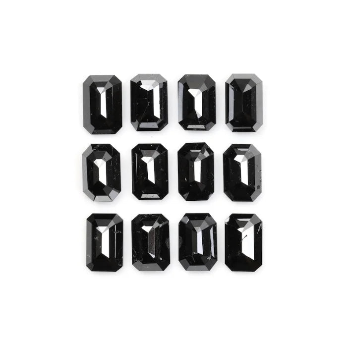 6.0 X 4.0 MM, Emerald Cut Salt And Pepper Diamond