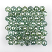 6.43 CT, 2.7 To 2.9 MM | Natural Green Diamond | Round Rose Cut Diamond | Natural Loose Diamond - Minimal Carbon