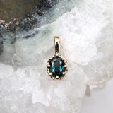Oval Sapphire Pendant - Minimal Carbon