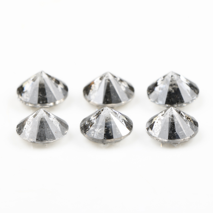 4.1 MM Salt And Pepper Round Brilliant Cut Diamond