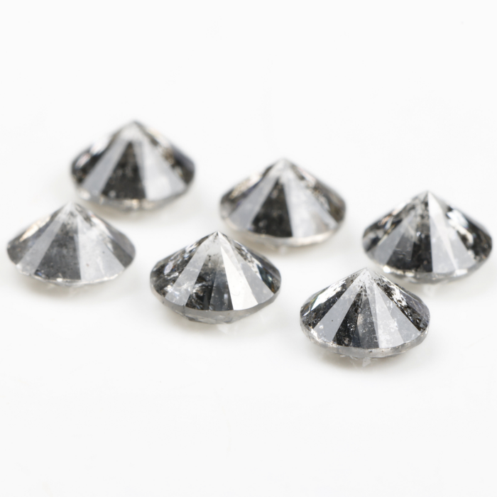 4.1 MM Salt And Pepper Round Brilliant Cut Diamond