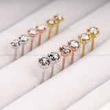 Solitaire Stud Diamond Earring Pair - Minimal Carbon