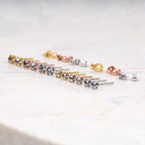 Solitaire Stud Diamond Earring Pair - Minimal Carbon