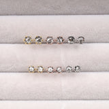 Solitaire Stud Diamond Earring Pair - Minimal Carbon