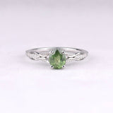 Olive Green Sapphire Engagement Ring