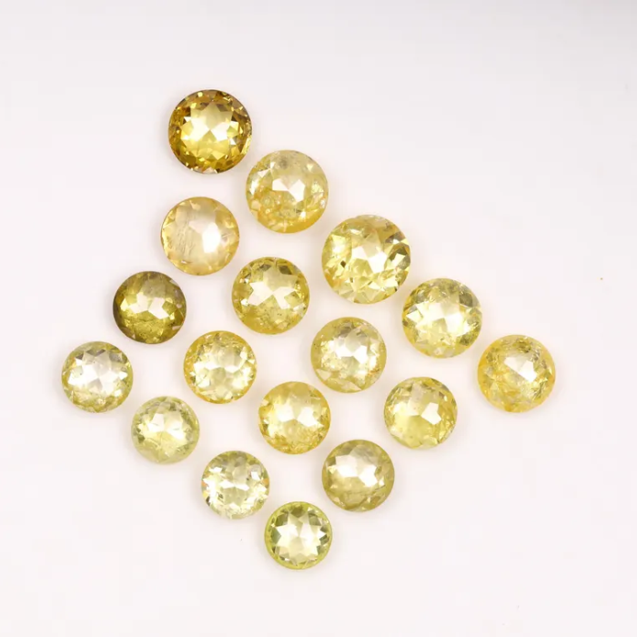 Round Rose Cut Yellow Natural Loose Diamond - Minimal Carbon