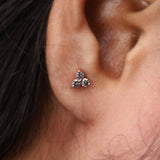 Trio Diamond Earring Stud Pair - Minimal Carbon