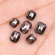 7.0 X 4.0 MM, Emerald Cut Salt And Pepper Diamond