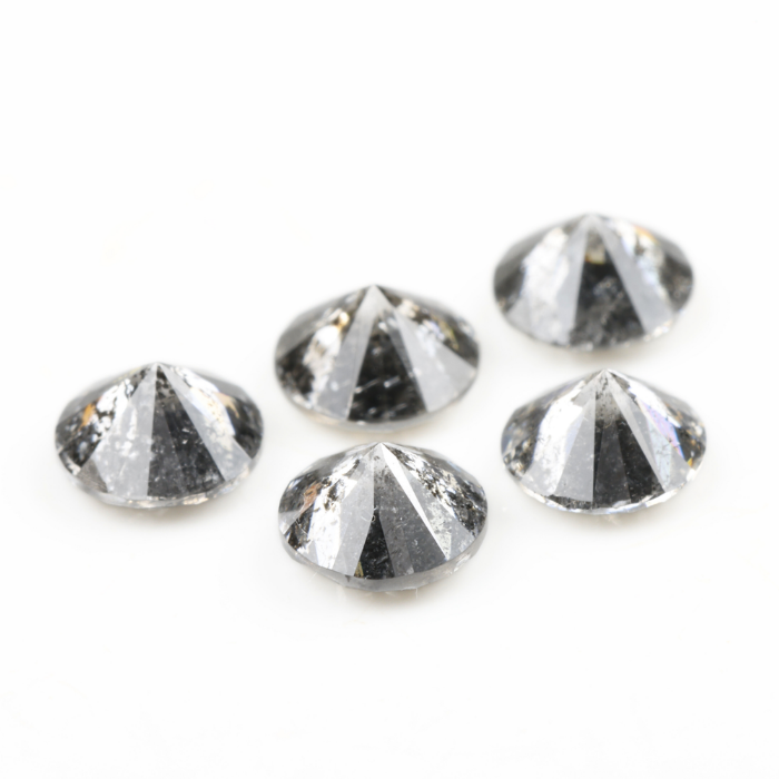 4.0 MM Salt And Pepper Round Brilliant Cut Diamond