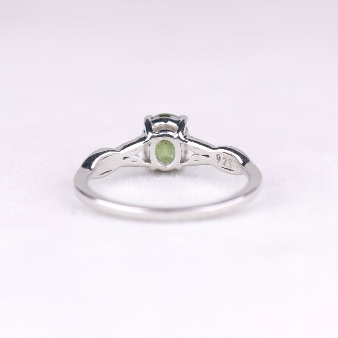 Oval Cut Green Sapphire Engagement Ring For Couple