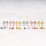 Load image into Gallery viewer, Solitaire Stud Diamond Earring Pair
