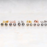 Solitaire Stud Diamond Earring Pair - Minimal Carbon