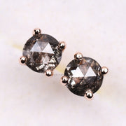 Diamond Stud Earrings Pair - Minimal Carbon
