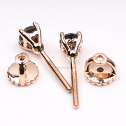 Diamond Stud Earrings Pair - Minimal Carbon