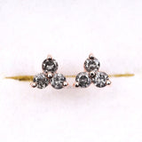 Trio Diamond Earring Stud Pair - Minimal Carbon