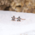 Load image into Gallery viewer, Flower Cluster Diamond Earring Stud Pair
