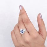 Load image into Gallery viewer, Natural Ceylon Blue Sapphire Art deco Ring,
