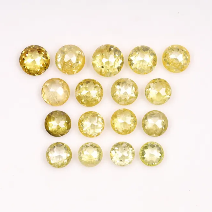Round Rose Cut Yellow Natural Loose Diamond - Minimal Carbon