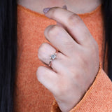 Solitaire Ring 4 Prong Ring - Minimal Carbon