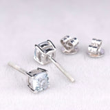 Natural Sapphire Round Stud Earrings