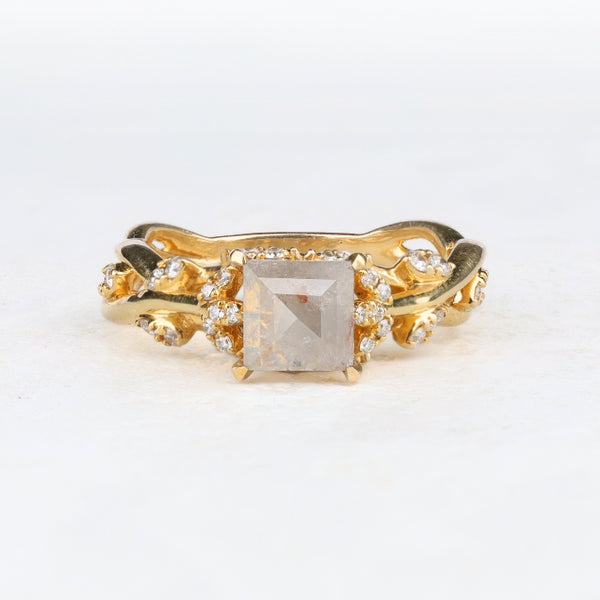 Leaf Branch Ring | Princess Diamond Ring |