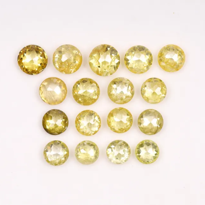 Round Rose Cut Yellow Natural Loose Diamond - Minimal Carbon