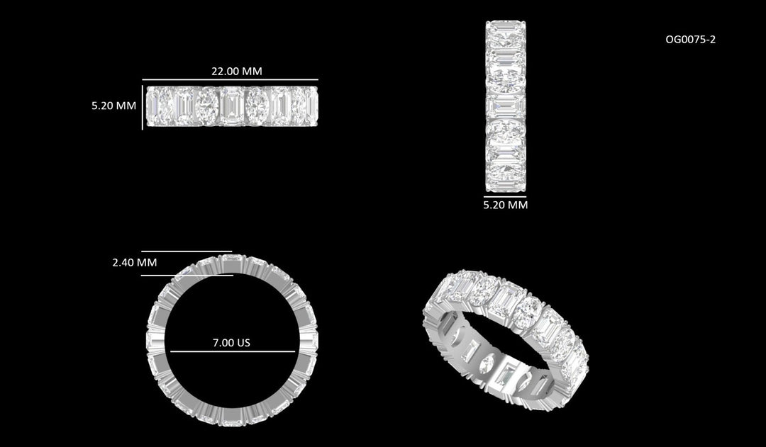 rest amount for heart ring and pear emerald band
