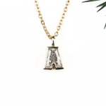 A Alphabet Lab Grown Diamond Necklaces - Minimal Carbon