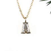 A Alphabet Lab Grown Diamond Necklaces - Minimal Carbon
