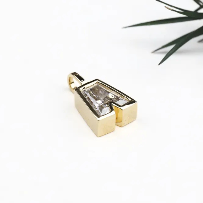 A Alphabet Lab Grown Diamond Necklaces - Minimal Carbon