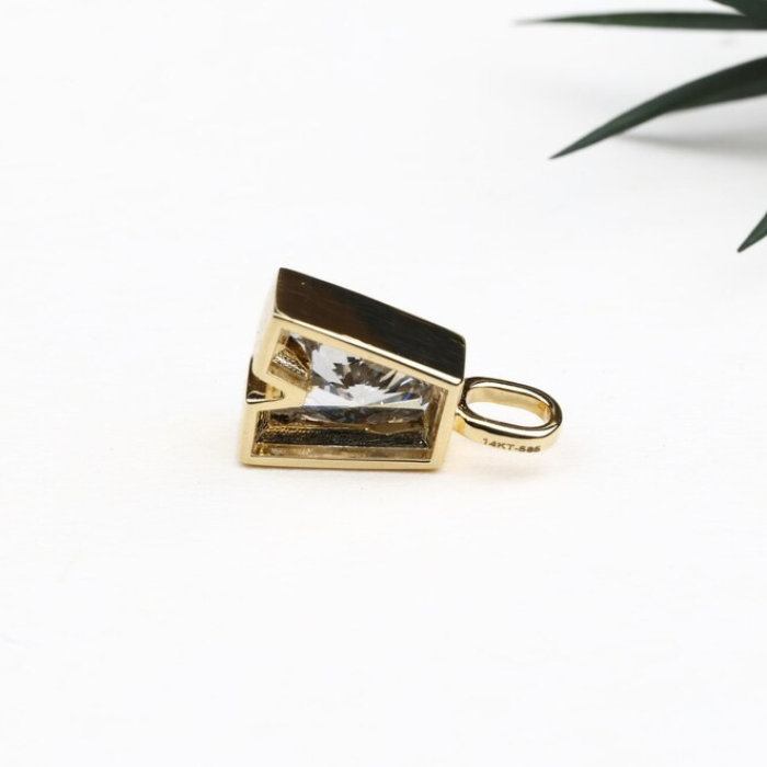 A Alphabet Lab Grown Diamond Necklaces - Minimal Carbon