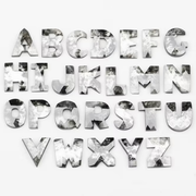 A Alphabet Salt And Pepper Diamond Necklaces - Minimal Carbon