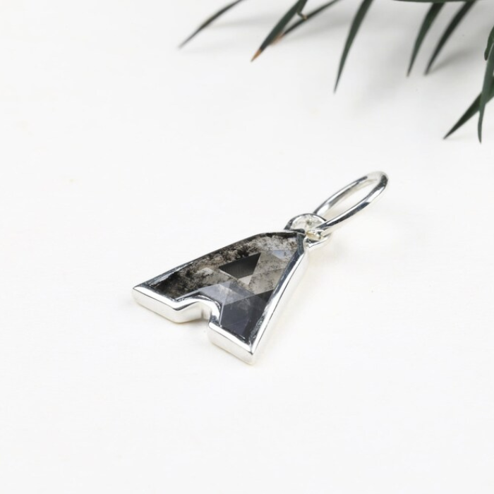 A Alphabet Salt And Pepper Diamond Necklaces - Minimal Carbon