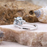 lab created diamond three stone ring