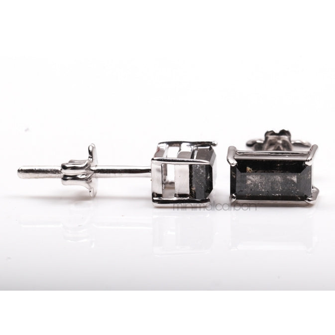 Baguette Studs Earring Pair - Minimal Carbon