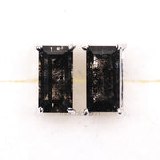 Baguette Studs Earring Pair - Minimal Carbon