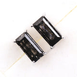Baguette Studs Earring Pair - Minimal Carbon