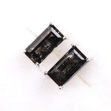 Baguette Studs Earring Pair - Minimal Carbon