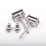 Load image into Gallery viewer, Baguette Studs Earring Pair
