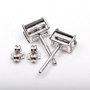 Baguette Studs Earring Pair - Minimal Carbon