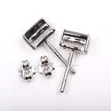 Baguette Studs Earring Pair - Minimal Carbon