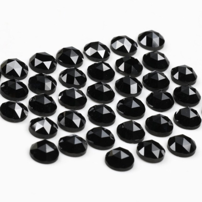 Black Loose Natural Round Rose Cut Earth Mined Diamond