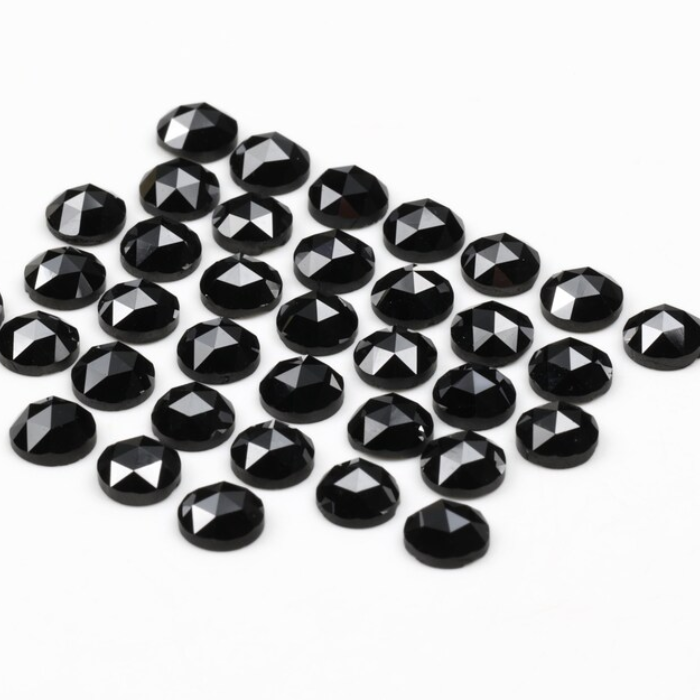 Black Loose Natural Round Rose Cut Earth Mined Diamond