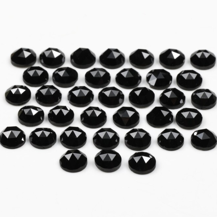 Black Loose Natural Round Rose Cut Earth Mined Diamond