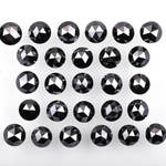 Black Natural Loose Round Rose Cut Earth Mined Diamond